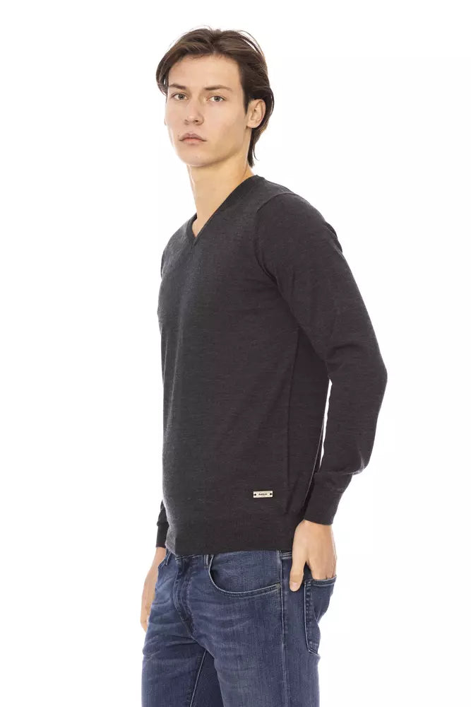 Pull en tissu gris pour homme Baldinini Trend