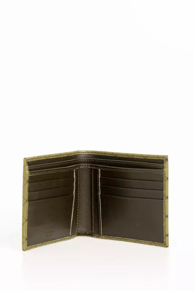 Trussardi Groene Leren Herenportemonnee
