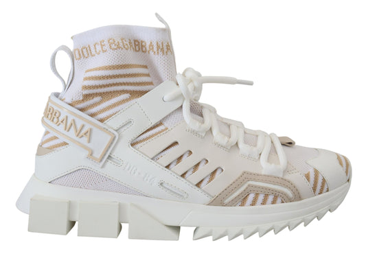 Dolce & Gabbana witte beige Sorrento sneakers