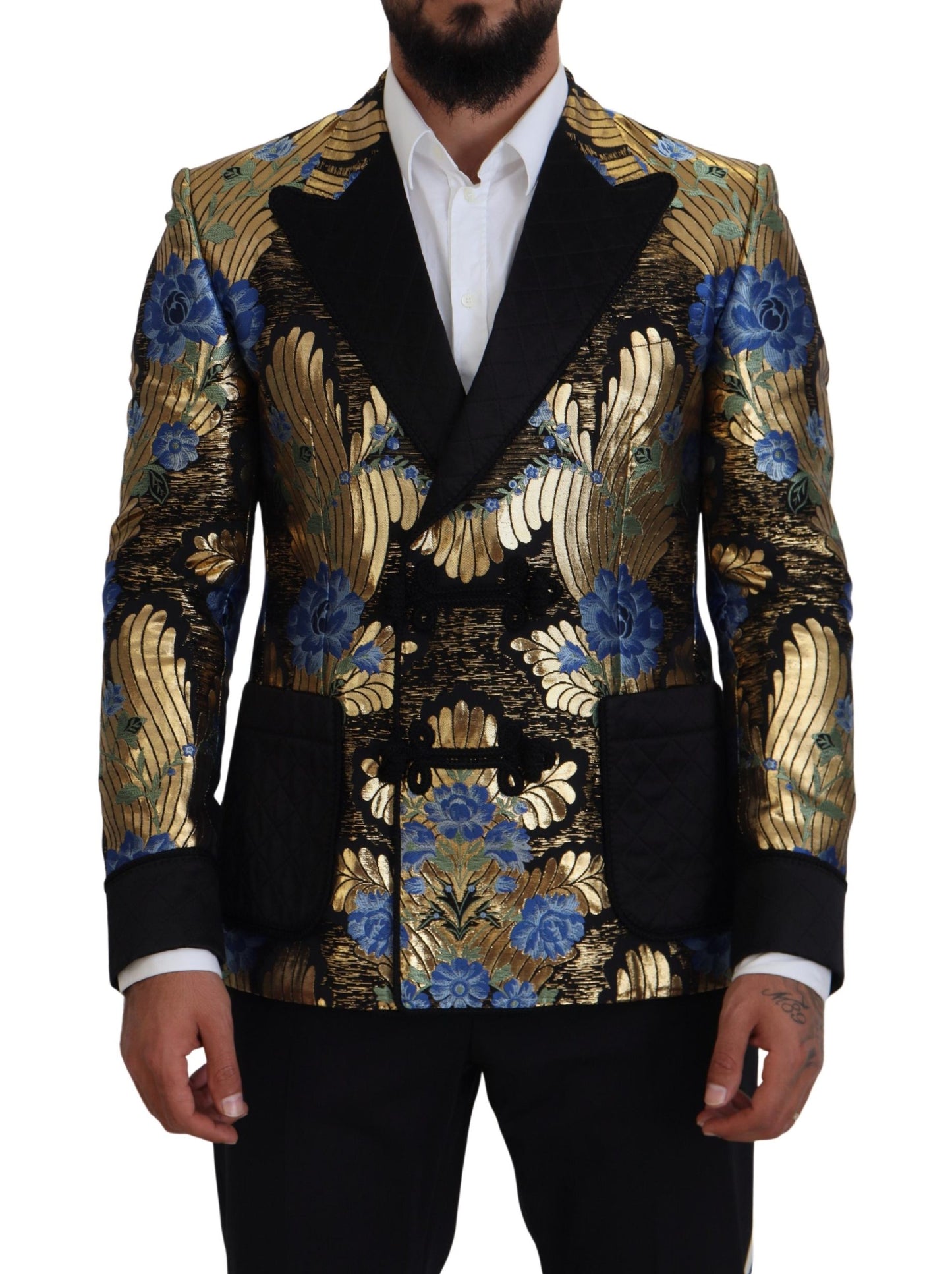 Dolce & Gabbana goudkleurig lurex dubbelgeknopt jasje/blazer