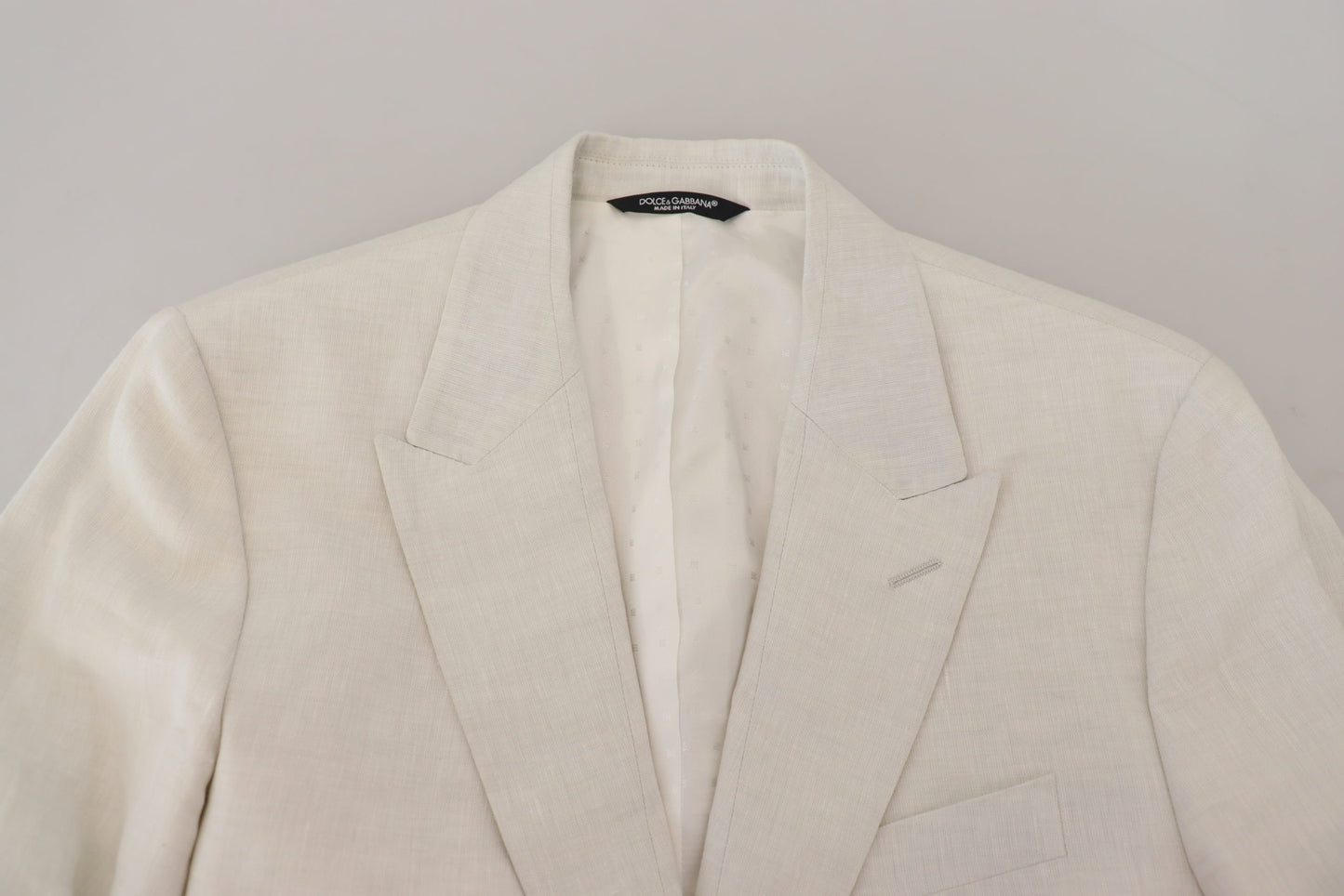 Dolce & Gabbana wit linnen slim fit blazerjas