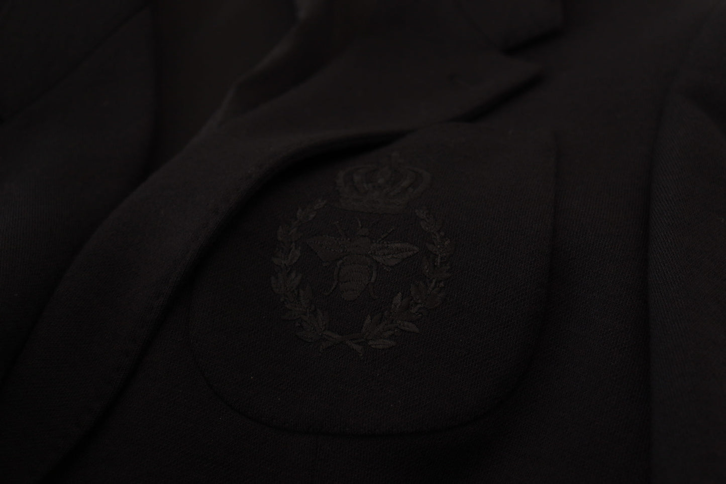 Dolce & Gabbana Blazer Croisé Noir en Laine, Coupe Étroite