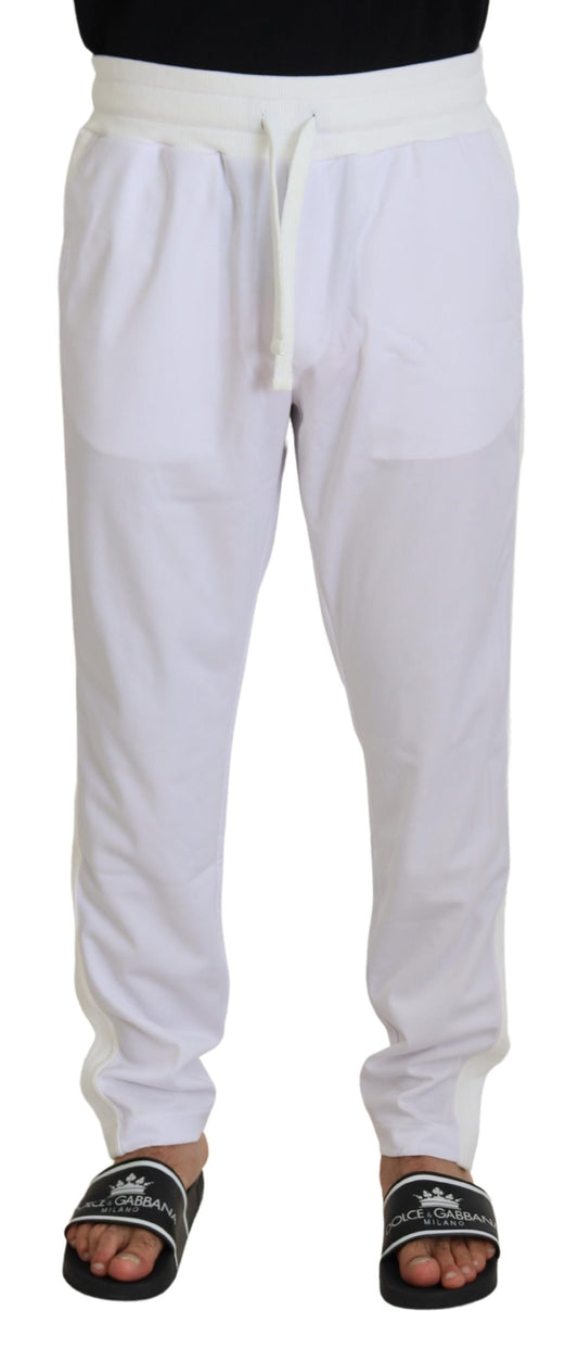 Dolce & Gabbana Joggingbroek van wit polyester met kroonlogo