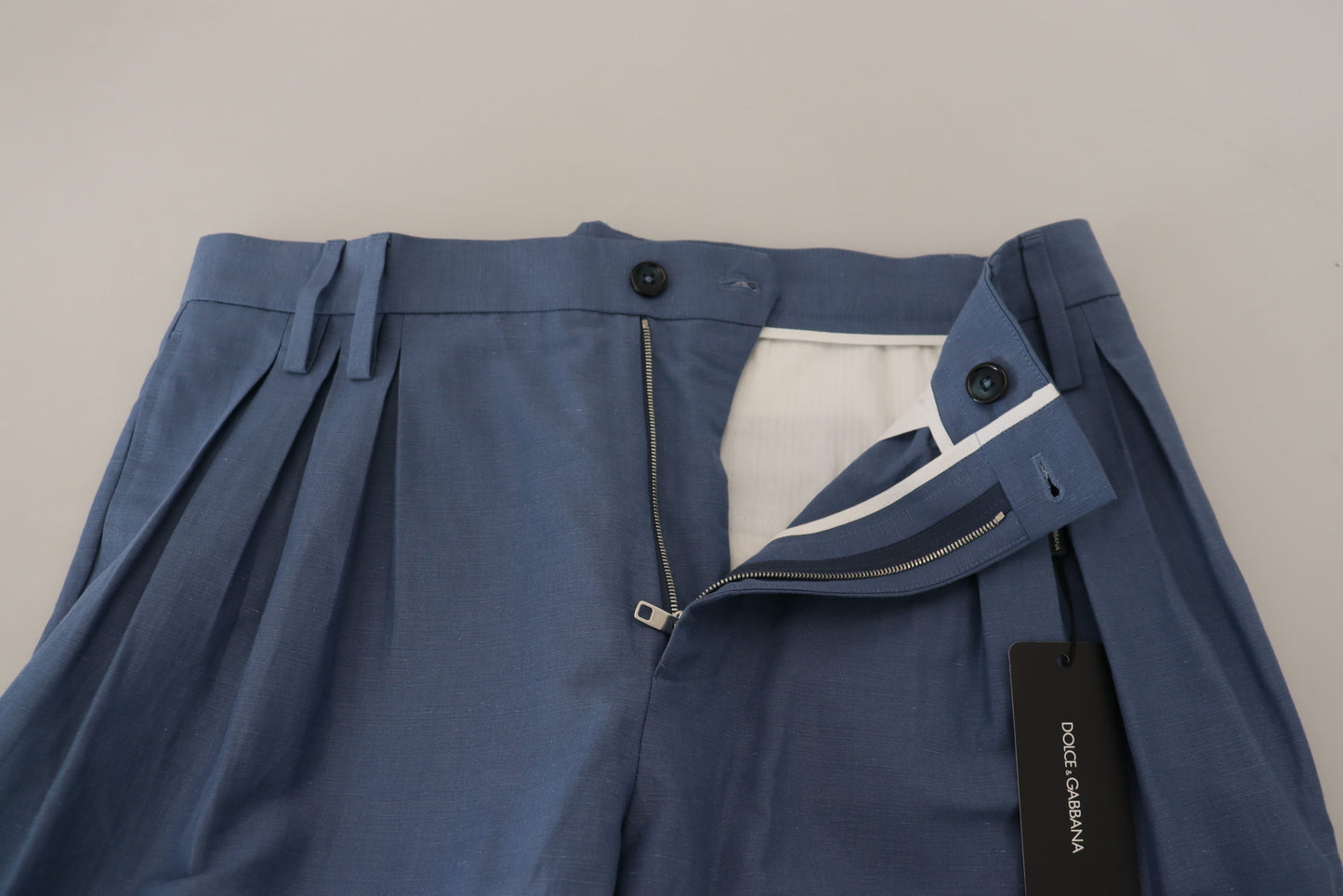 Dolce & Gabbana Blauwe Linnen Chino Broek voor Heren
