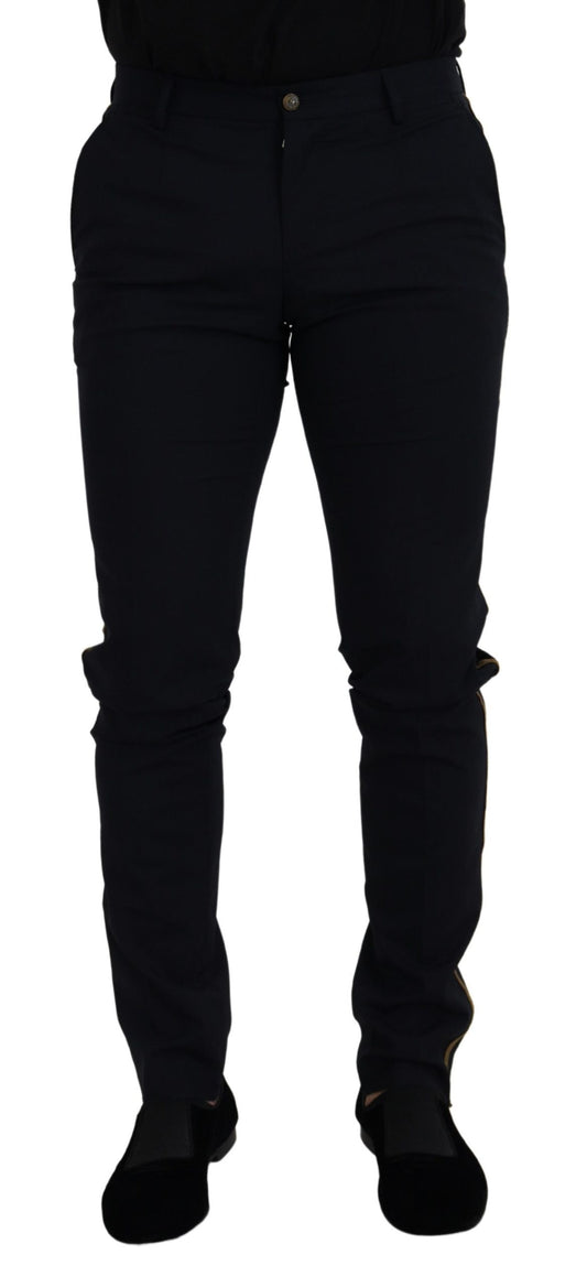 Dolce & Gabbana Zwarte wollen, strakke formele broek