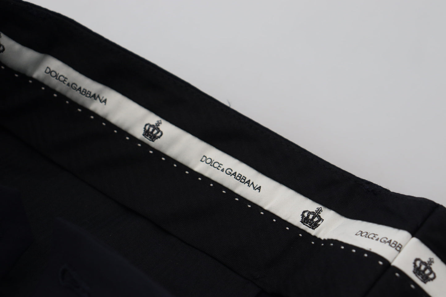 Pantalon habillé noir en laine, coupe slim, Dolce & Gabbana