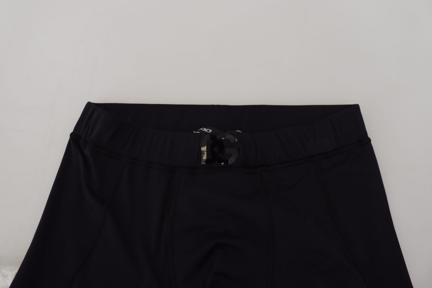 Dolce & Gabbana zwarte nylon slim fit stretch broek