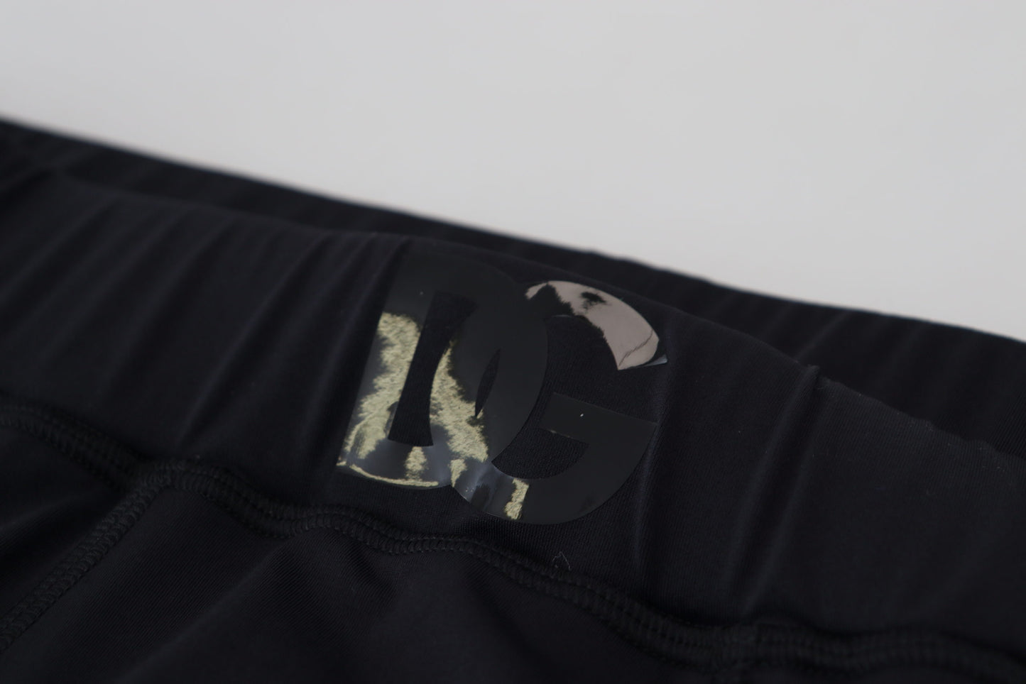 Dolce & Gabbana zwarte nylon slim fit stretch broek