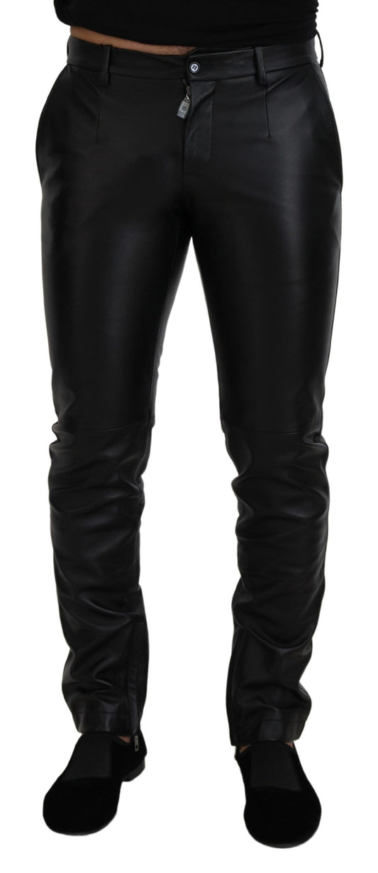 Dolce & Gabbana zwarte, glanzende, strakke stretchbroek
