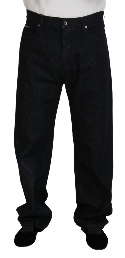 Dolce & Gabbana zwarte, gewassen katoenen casual jeans voor heren