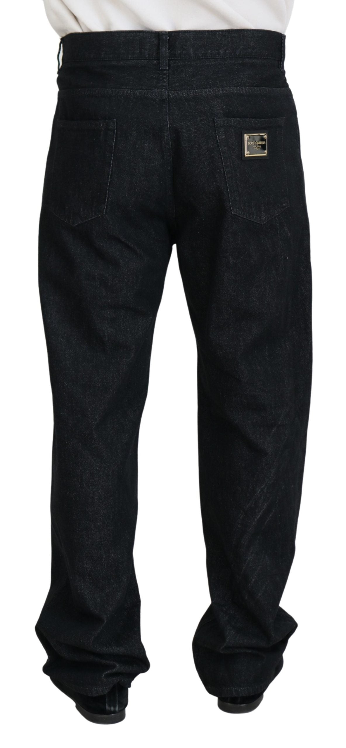 Dolce & Gabbana zwarte, gewassen katoenen casual jeans voor heren
