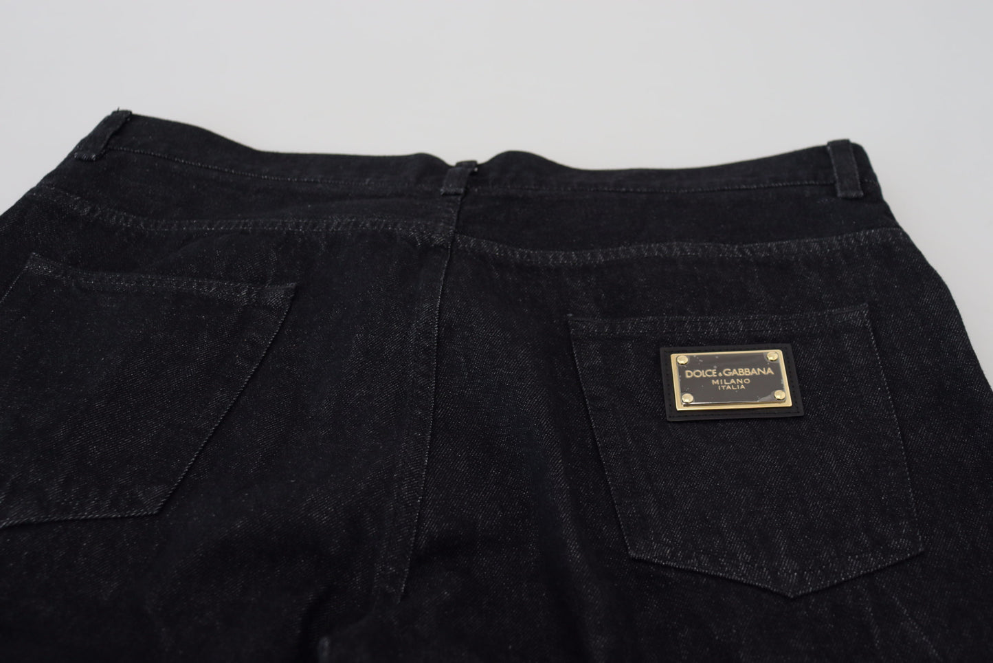 Dolce & Gabbana zwarte, gewassen katoenen casual jeans voor heren