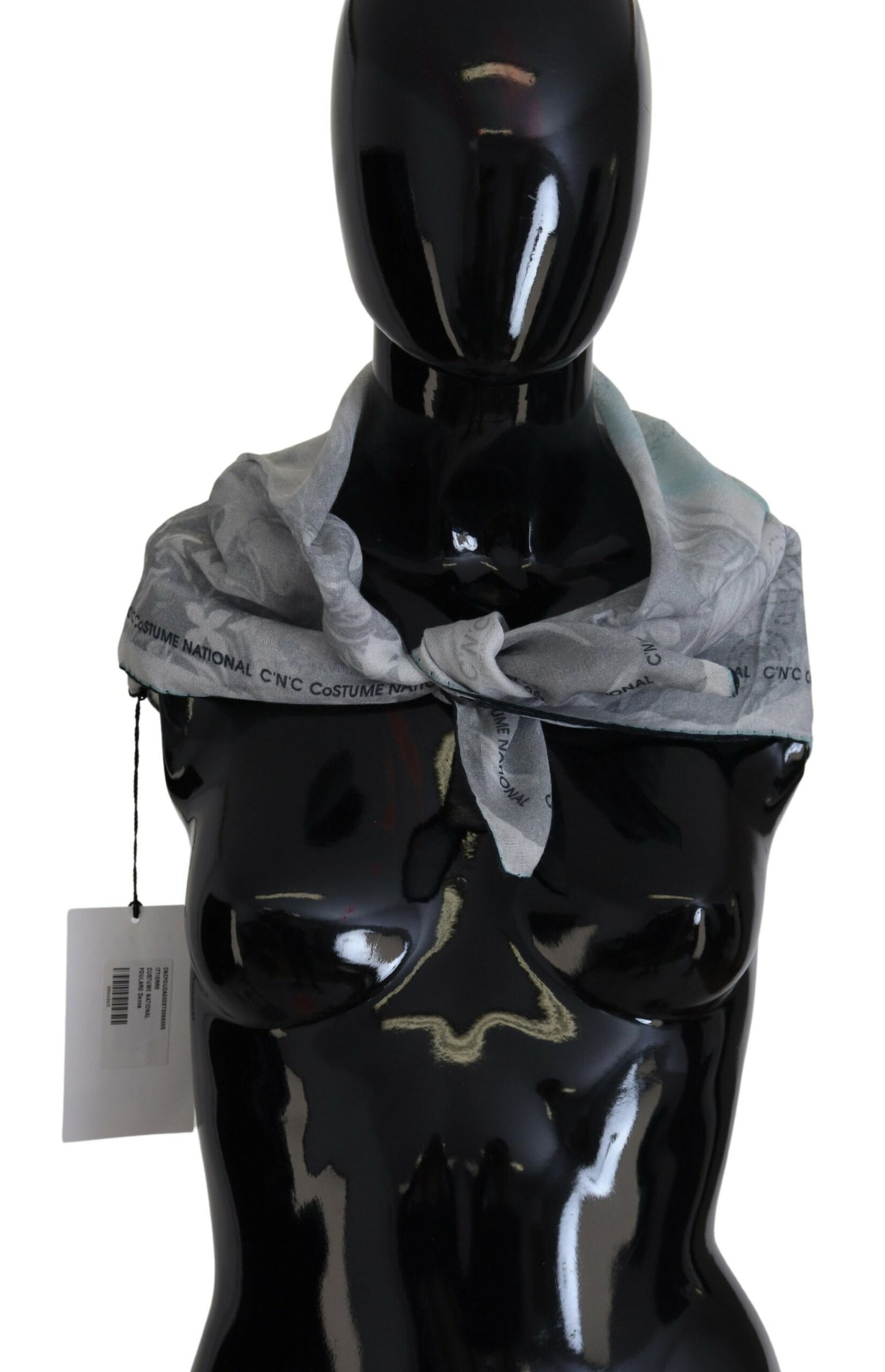 Foulard châle imprimé gris Costume National de marque