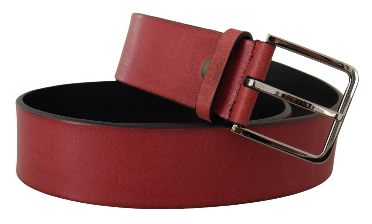 Dolce & Gabbana Ceinture à boucle avec logo en métal argenté Vitello marron