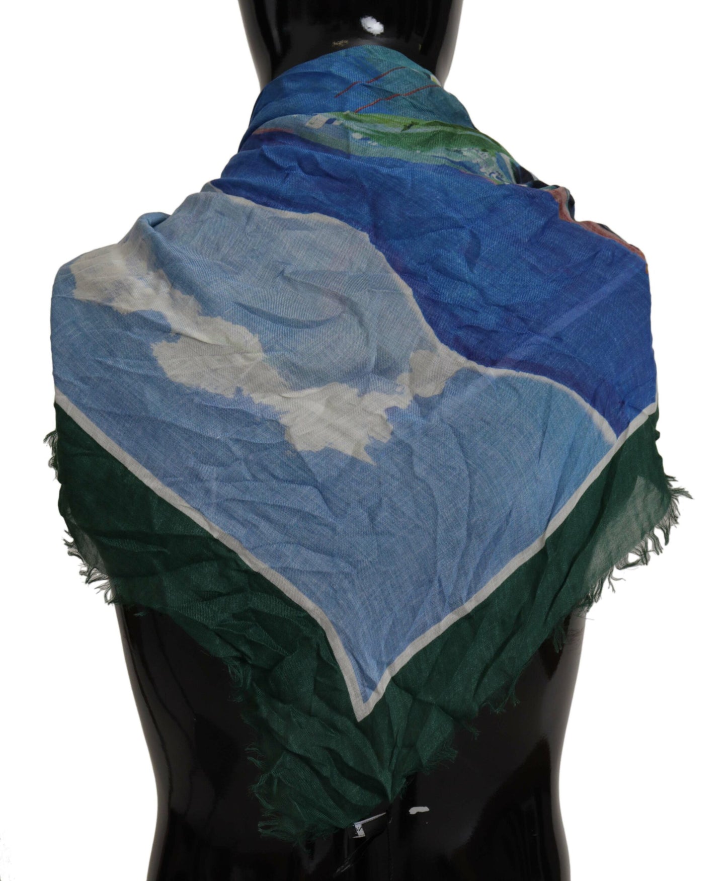 Foulard châle à franges multicolore Sorrento DG de Dolce & Gabbana