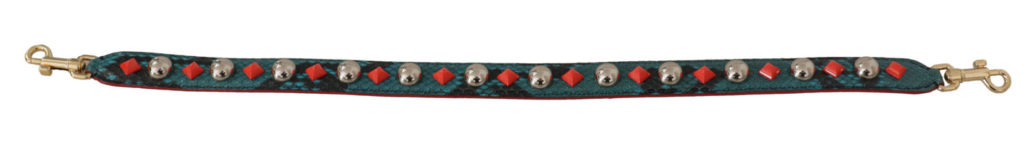 Sac bandoulière en cuir à cristaux verts Dolce & Gabbana