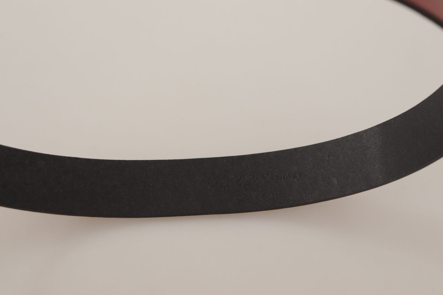 Dolce & Gabbana rode leren riem met gouden logo en metalen gesp