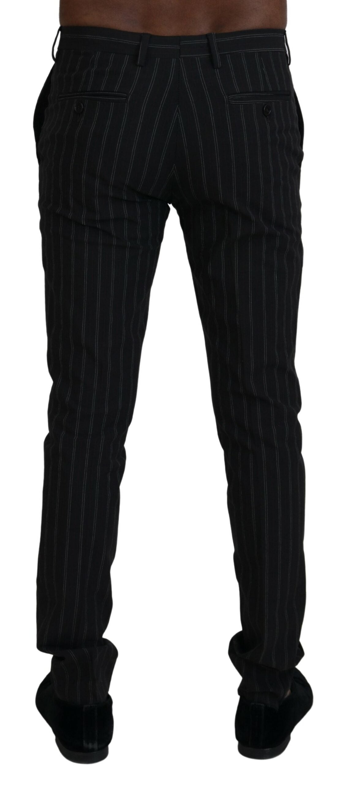 Pantalon-robe en viscose à rayures noires BENCIVENGA