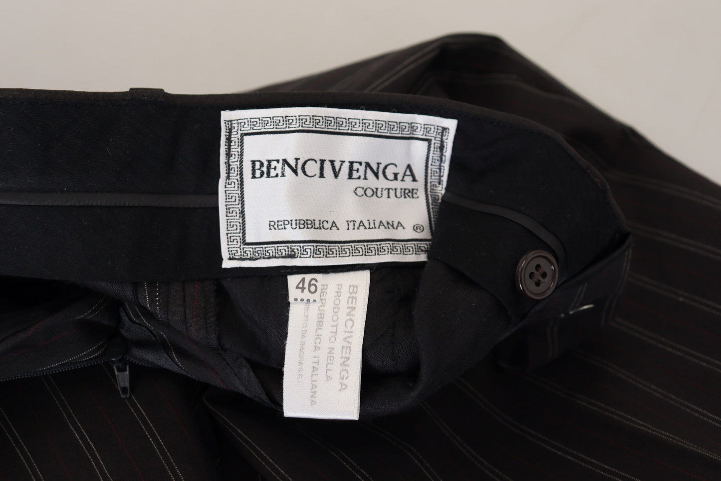 Pantalon-robe en viscose à rayures noires BENCIVENGA