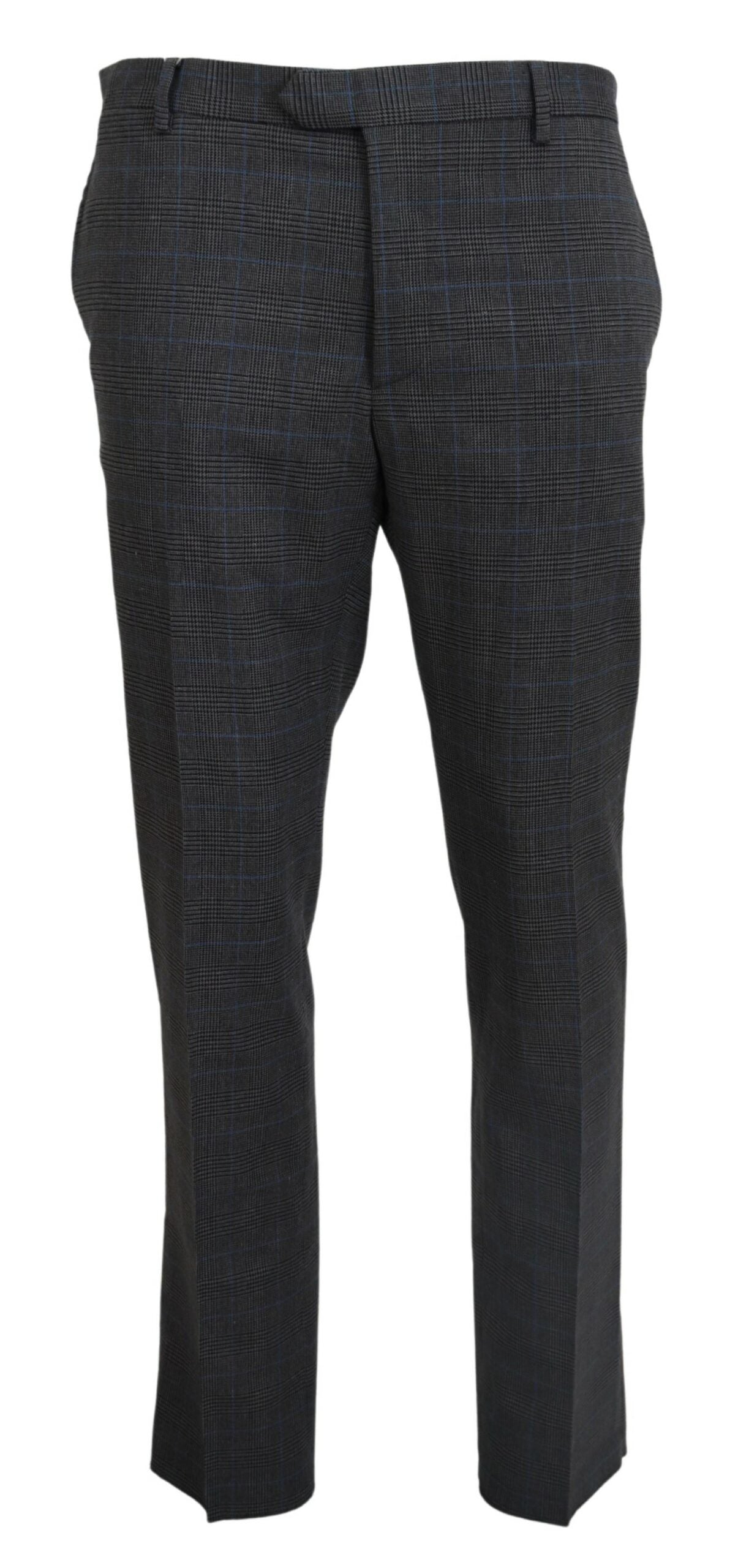 BENCIVENGA Robe-pantalon grise à carreaux en laine, style formel