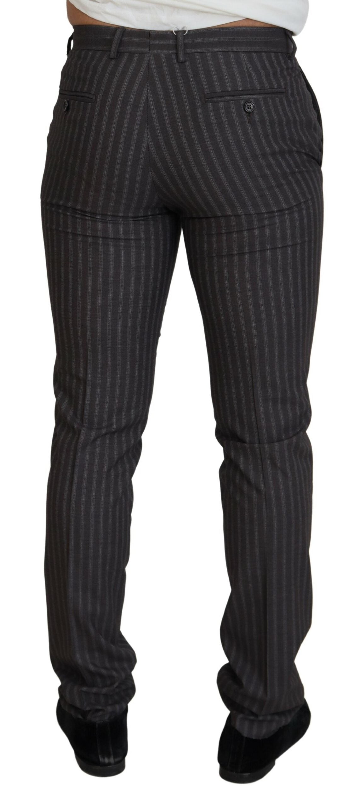 Pantalon homme slim à rayures marron BENCIVENGA