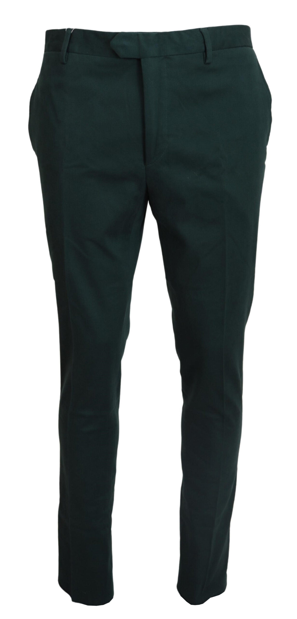 Pantalon slim homme en coton vert foncé BENCIVENGA