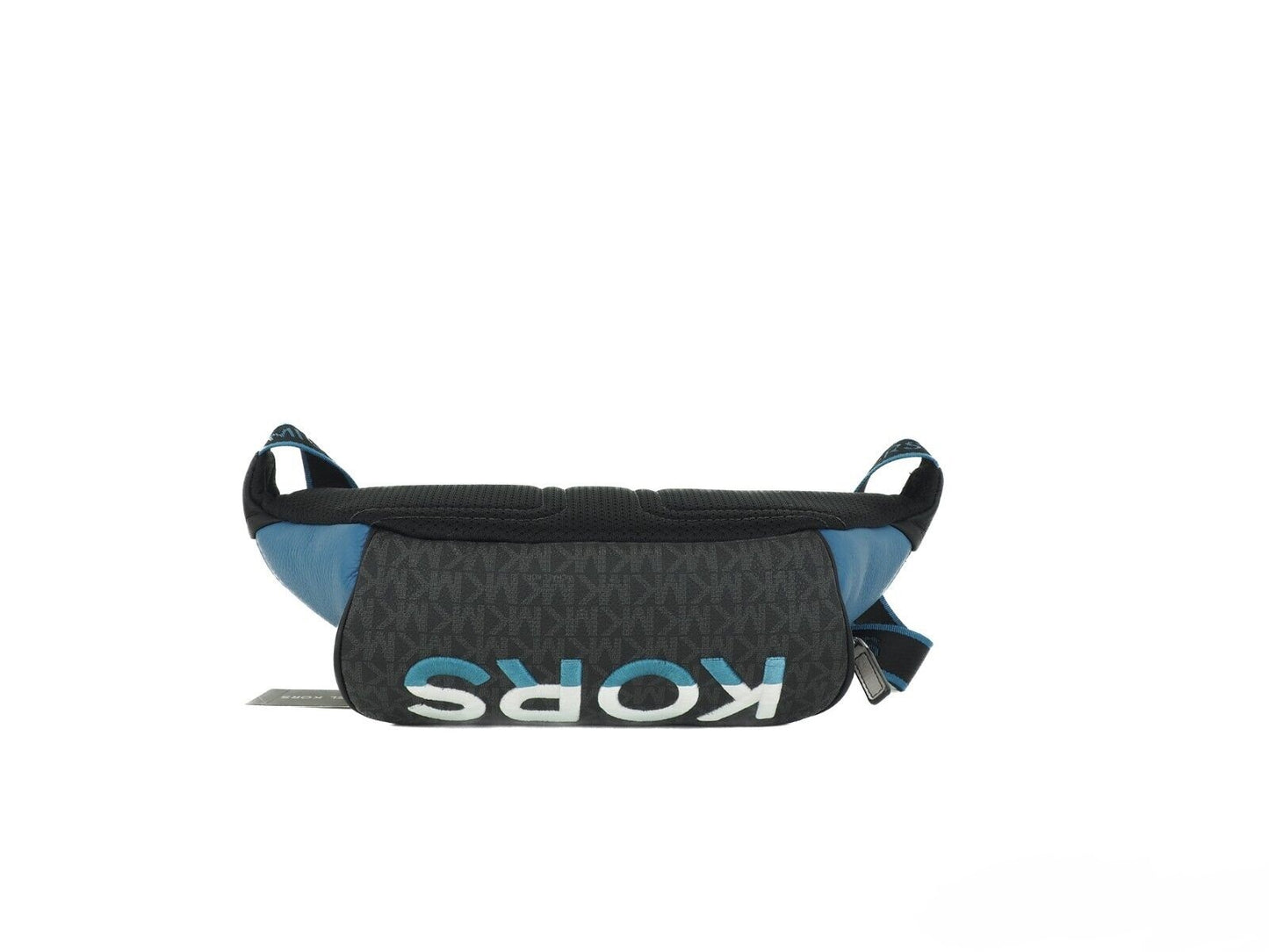 Sac ceinture utilitaire Michael Kors Cooper grand format en cuir bleu multi-couleurs avec logo brodé