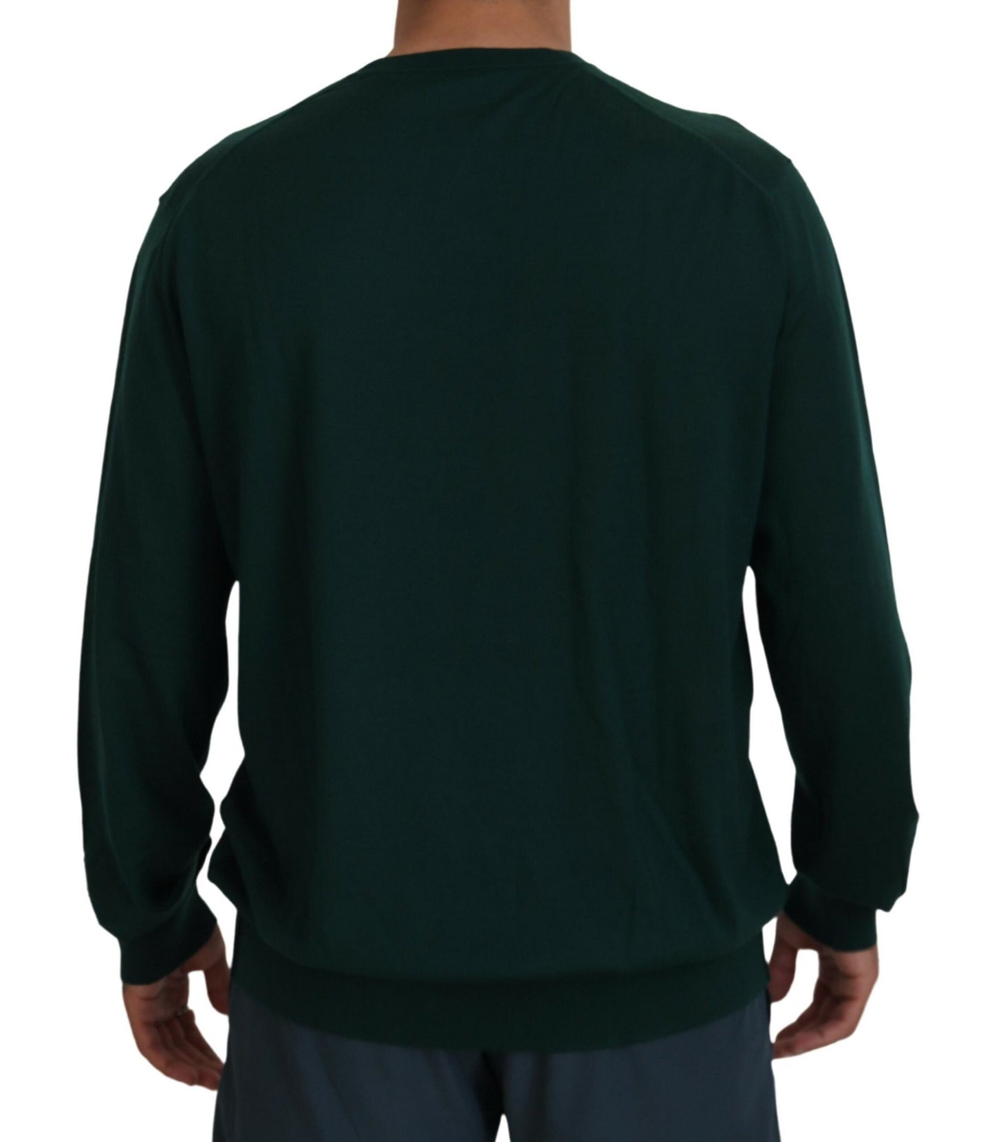 Pull en cachemire vert à col en V de Dolce & Gabbana