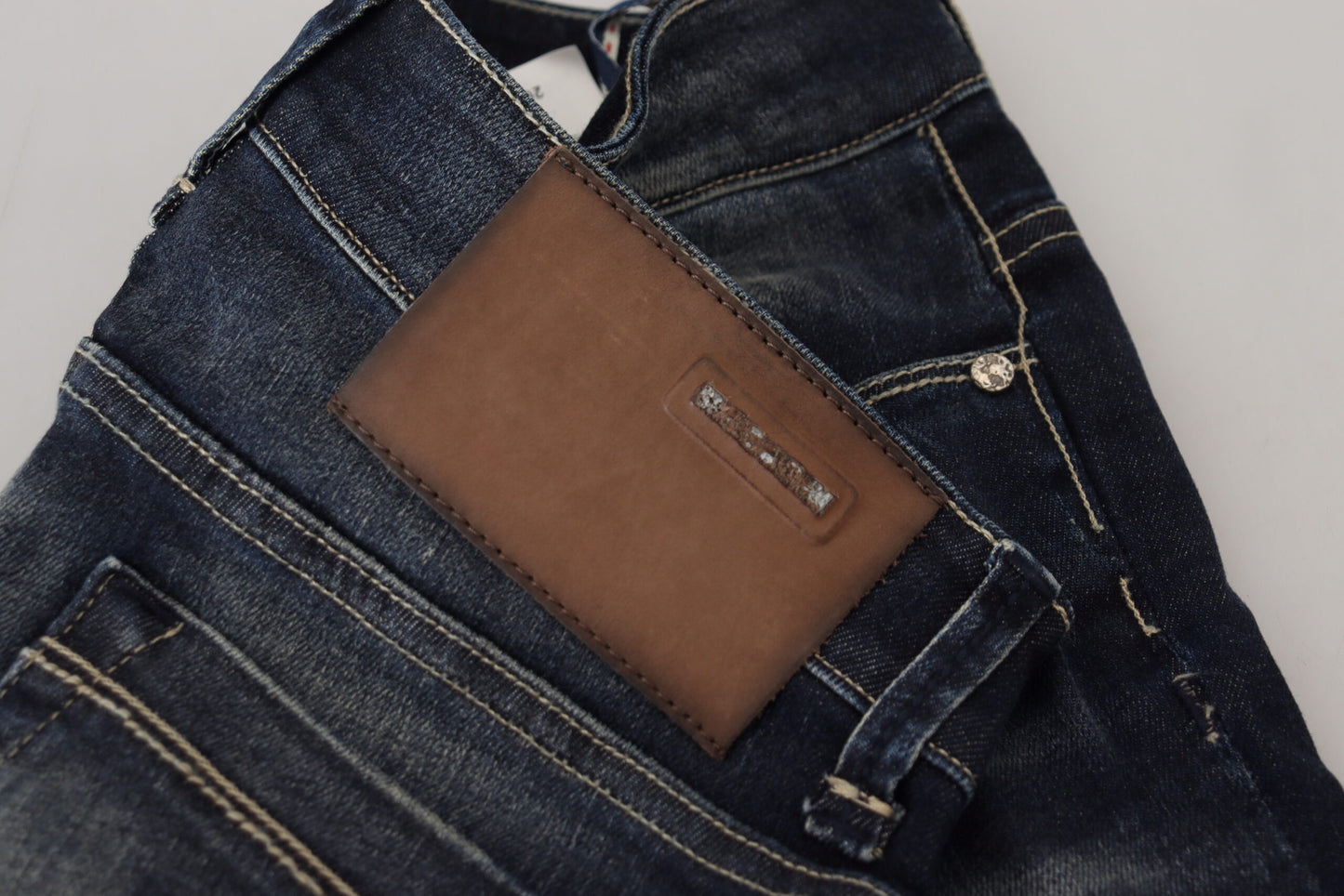 Jeans en coton slim fit pour femme, bleu lavé, Acht.