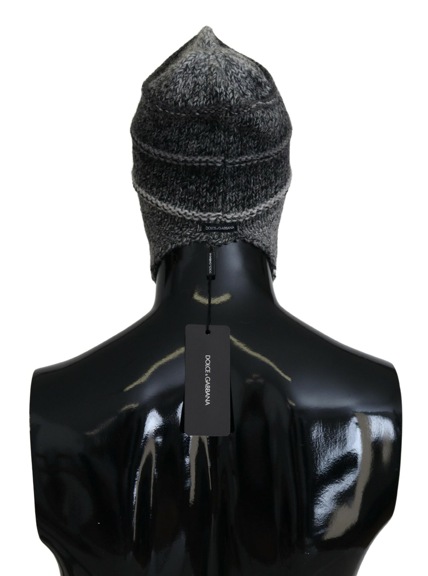 Bonnet en tricot polaire gris chaud avec cache-oreilles Dolce & Gabbana