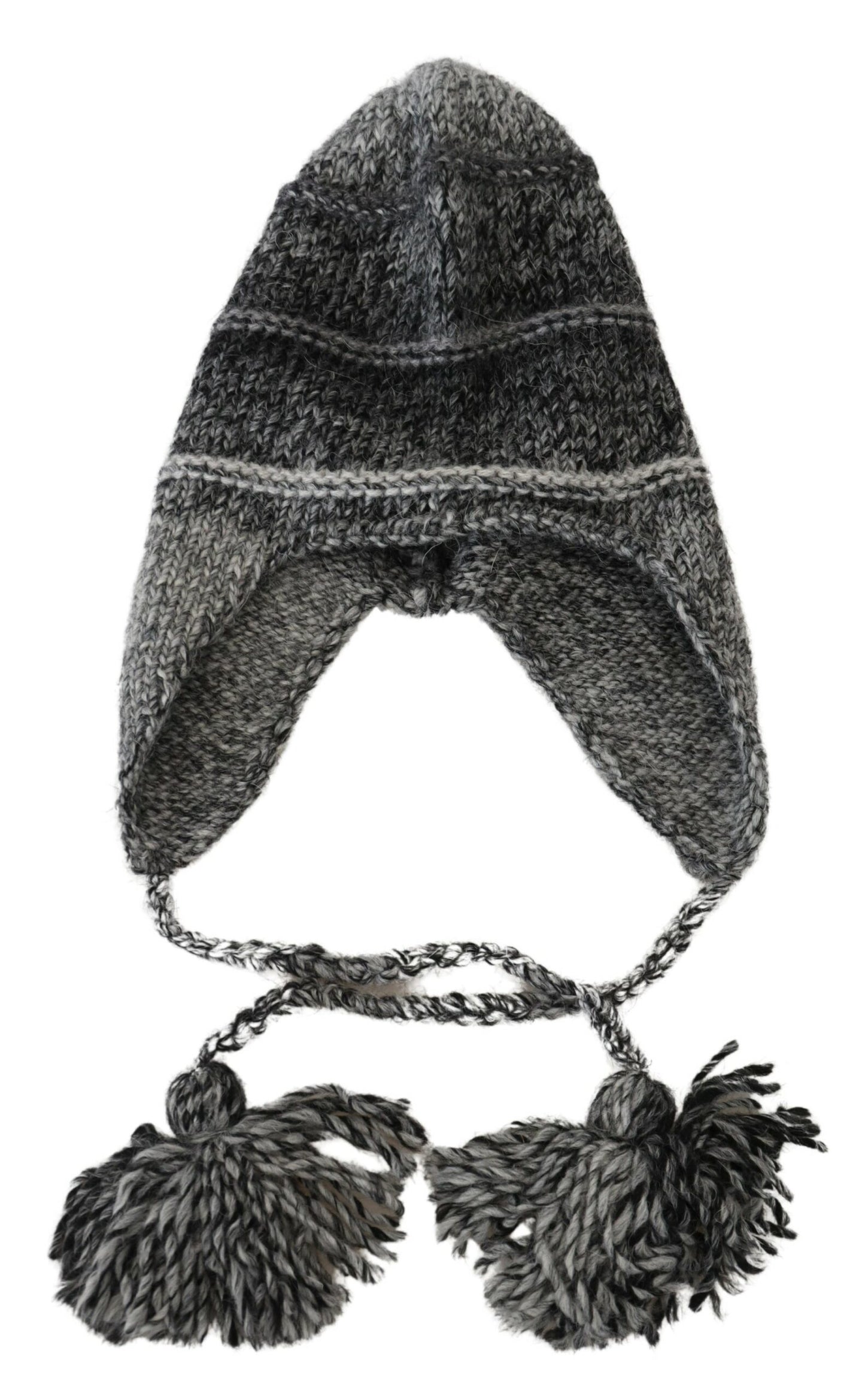 Bonnet en tricot polaire gris chaud avec cache-oreilles Dolce & Gabbana