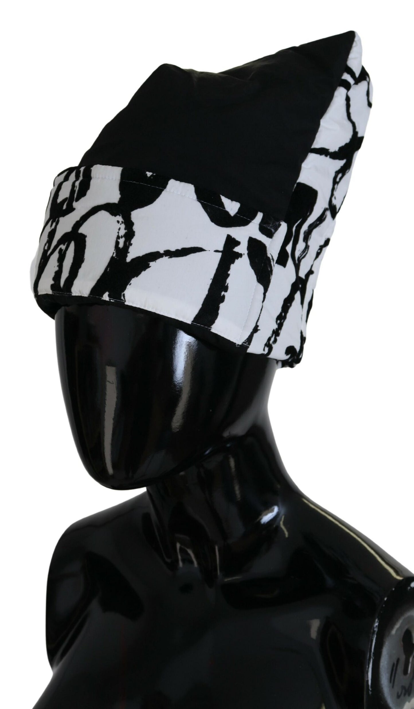 Bonnet d'hiver Dolce & Gabbana en nylon blanc imprimé pour femme