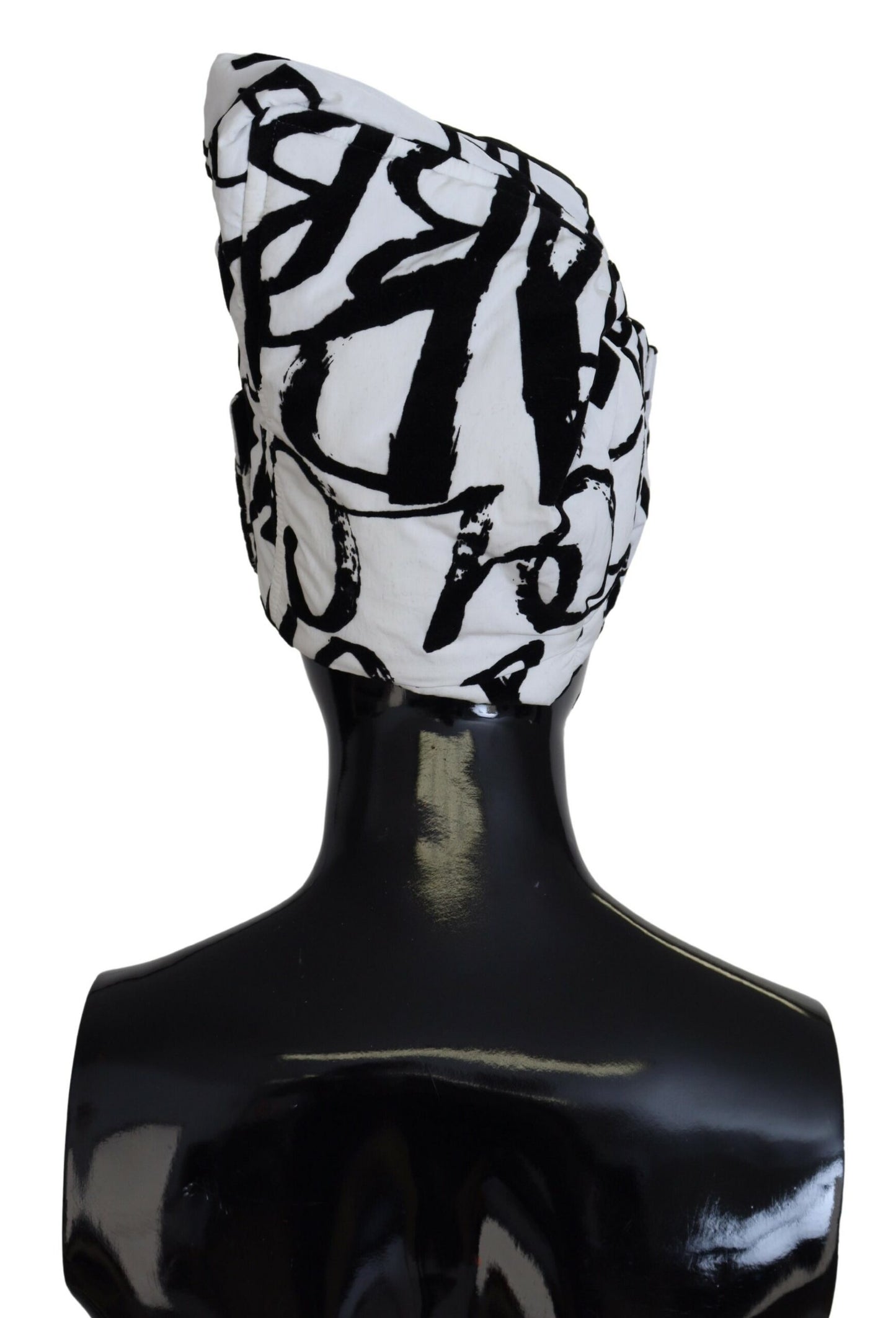 Bonnet d'hiver Dolce & Gabbana en nylon blanc imprimé pour femme
