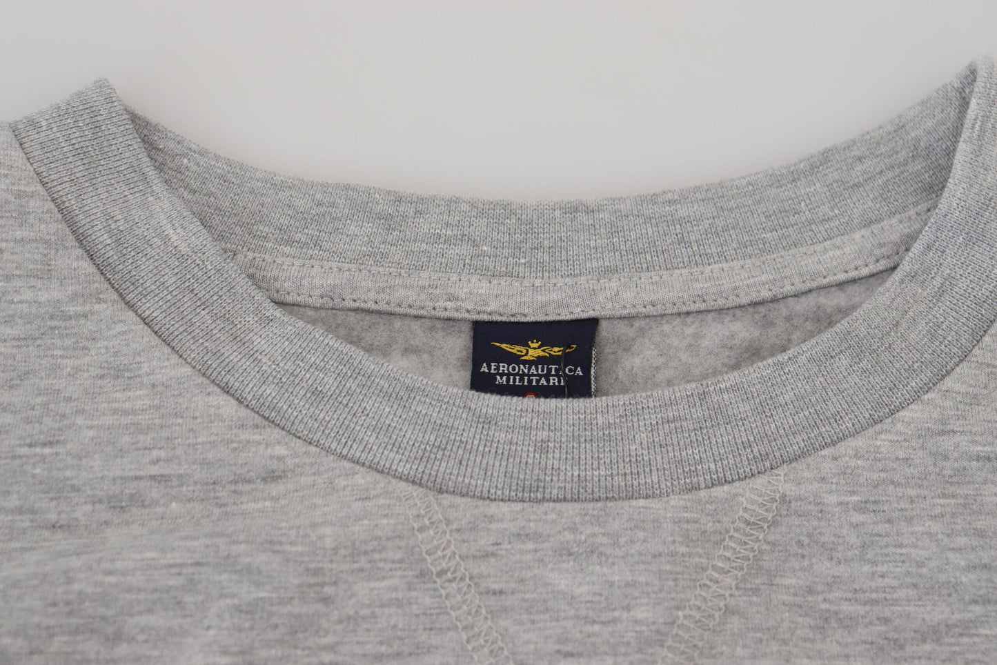 Pull en coton gris à capuche pour homme Aeronautica Militare