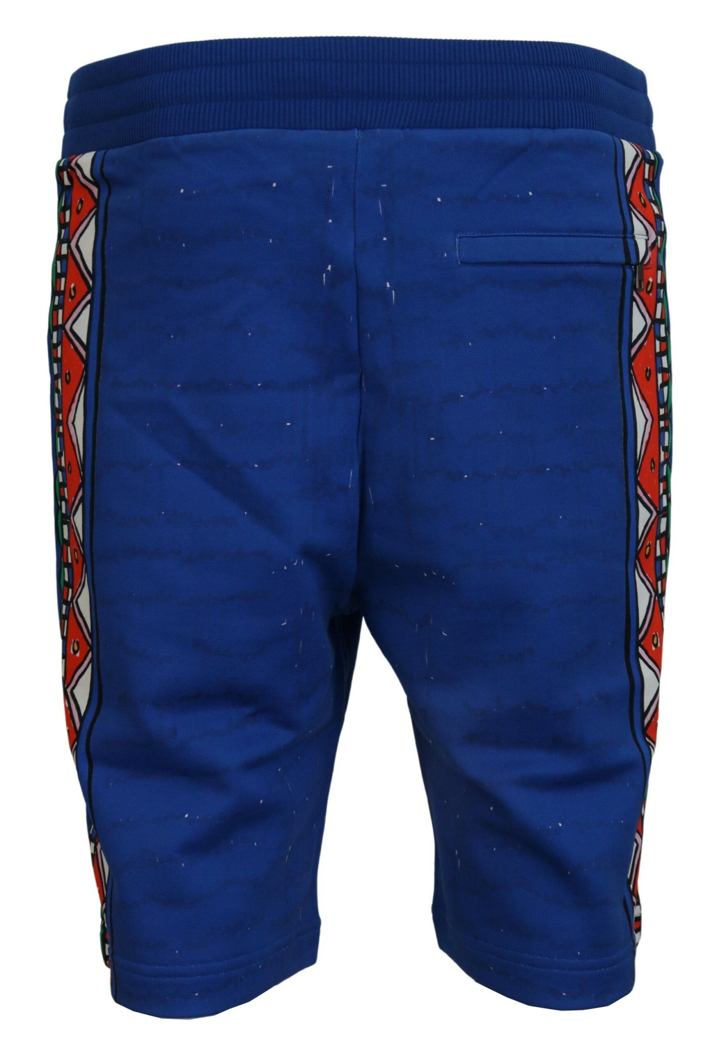 Shorts Bermuda en coton bleu imprimé de Dolce & Gabbana