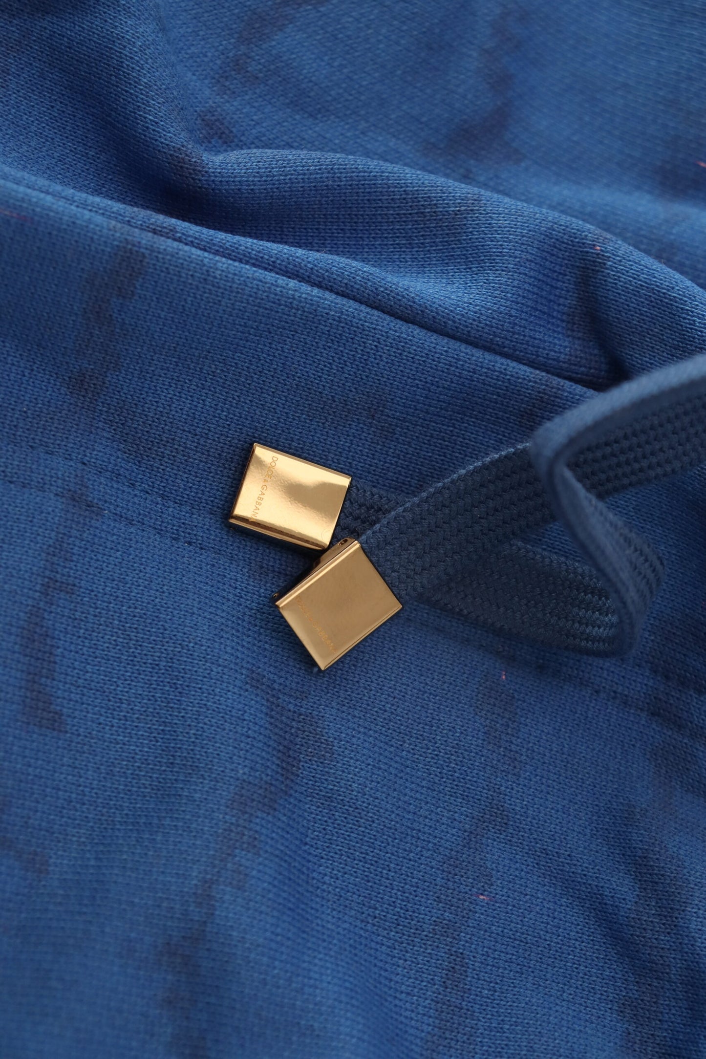 Shorts Bermuda en coton bleu imprimé de Dolce & Gabbana