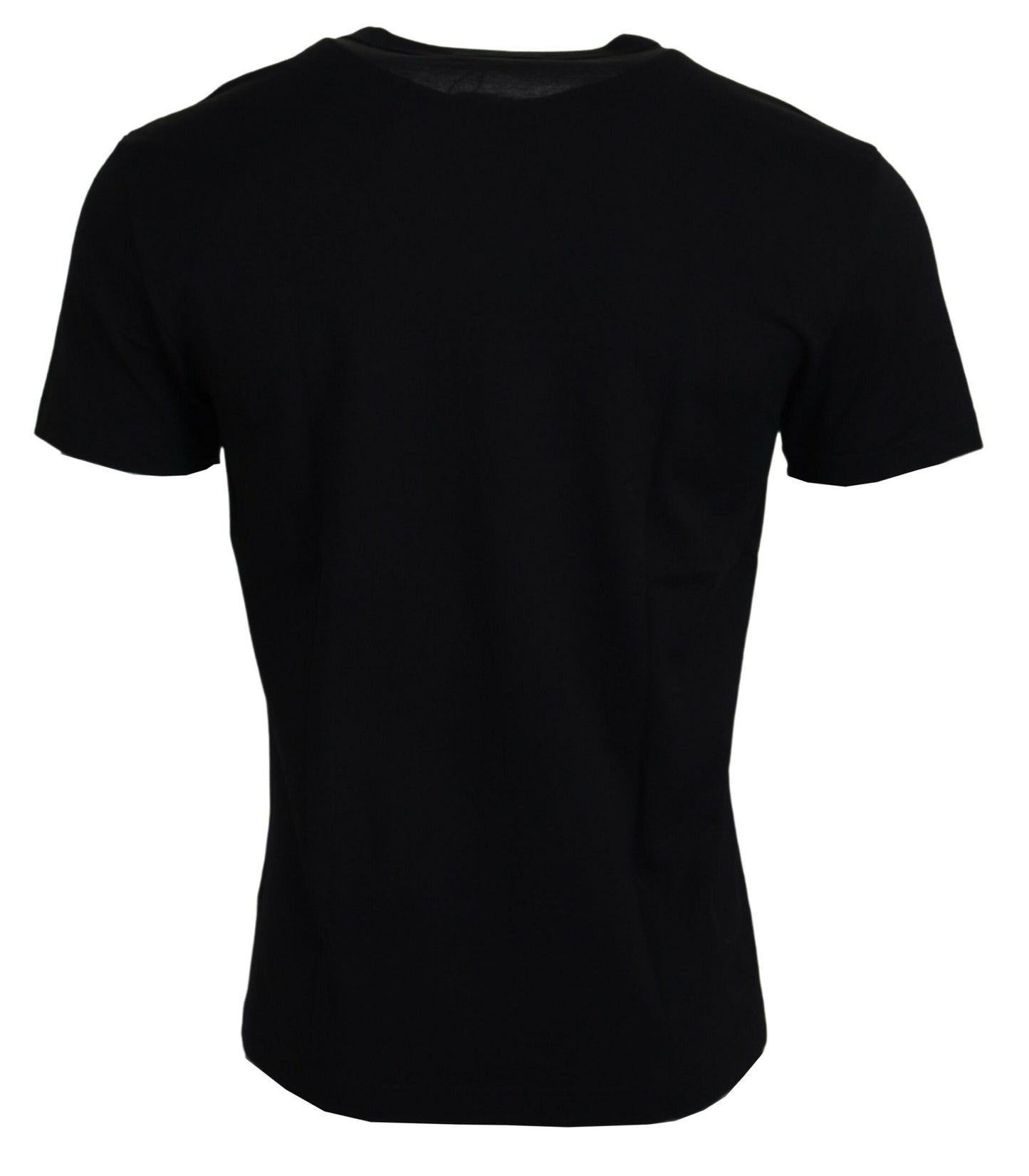 T-shirt à manches courtes en coton noir Dolce & Gabbana avec aperçu des collections à venir