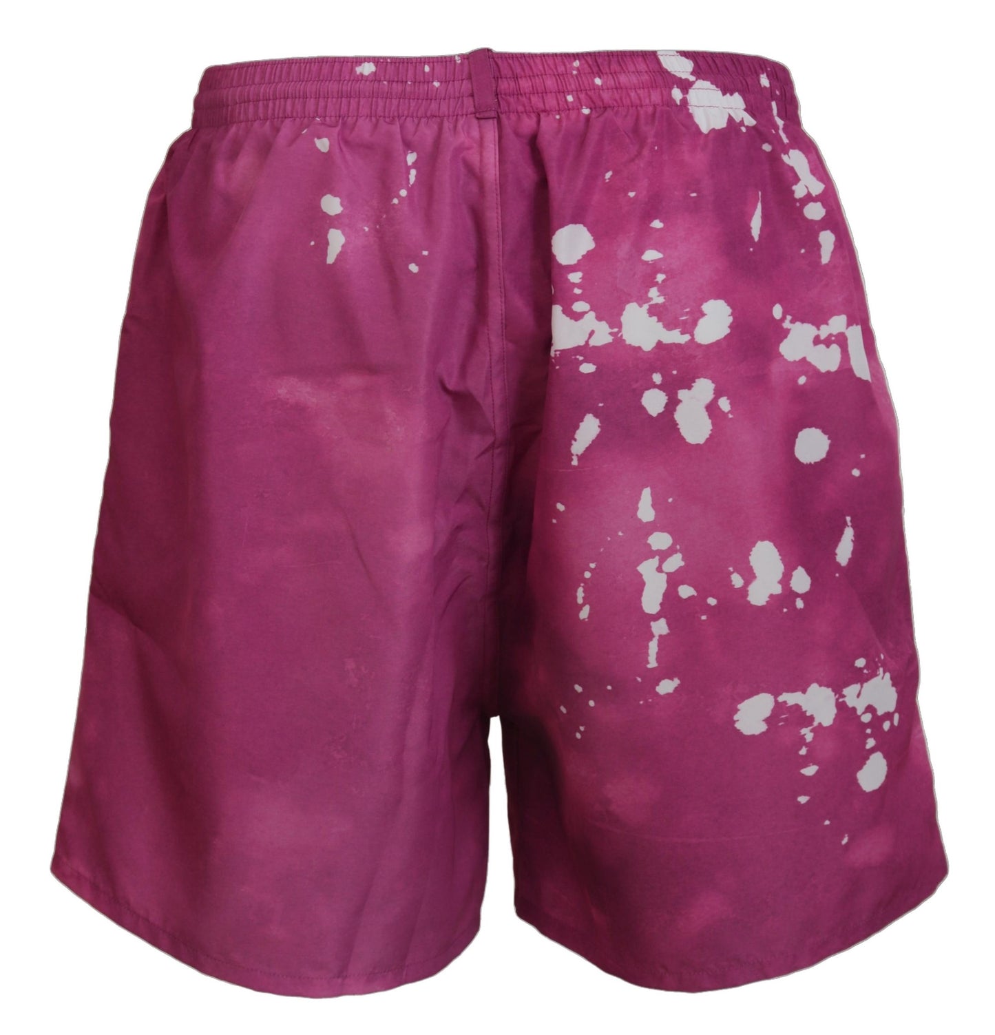 Short de bain pour homme Dsquared² rose à motif tie-dye avec logo.
