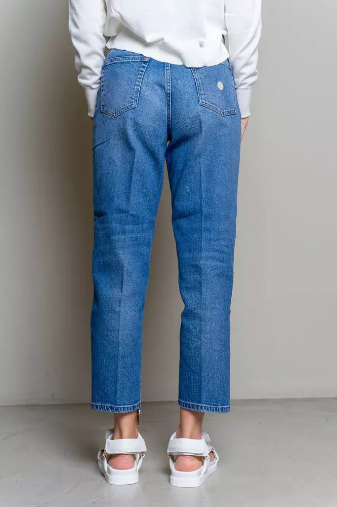 Jeans femme en coton bleu Don The Fuller