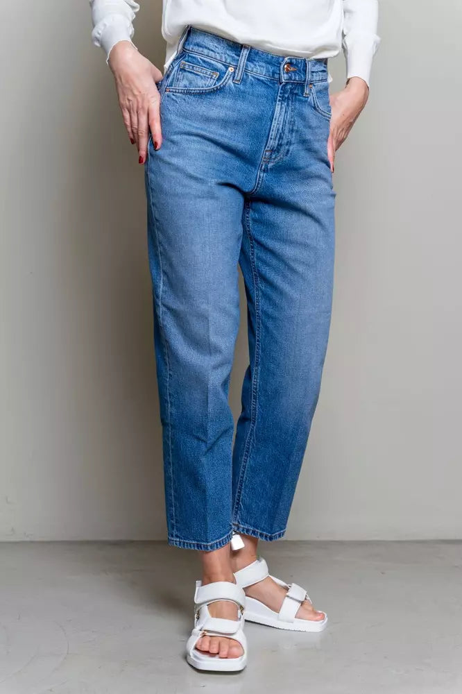 Jeans femme en coton bleu Don The Fuller