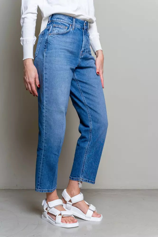 Jeans femme en coton bleu Don The Fuller