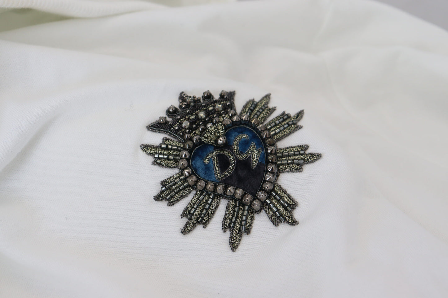 Dolce & Gabbana wit katoenen sweatshirt met capuchon en logo