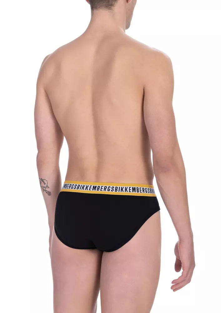Bikini noir en coton pour homme de Bikkembergs