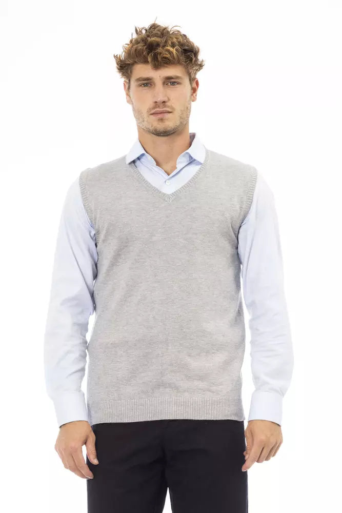 Veste pour homme en viscose grise Alpha Studio
