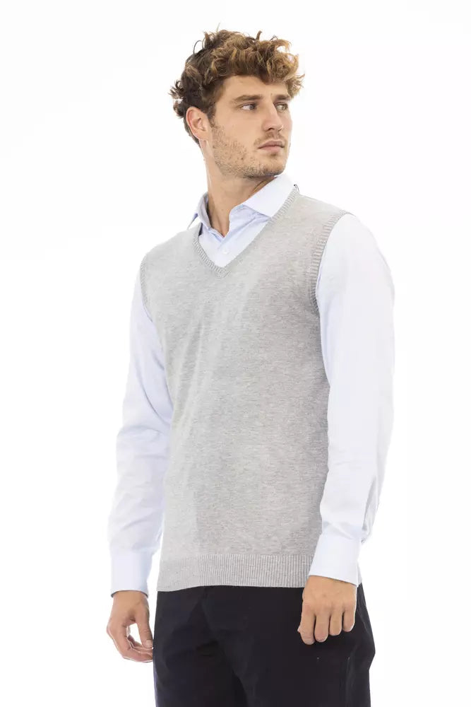 Veste pour homme en viscose grise Alpha Studio