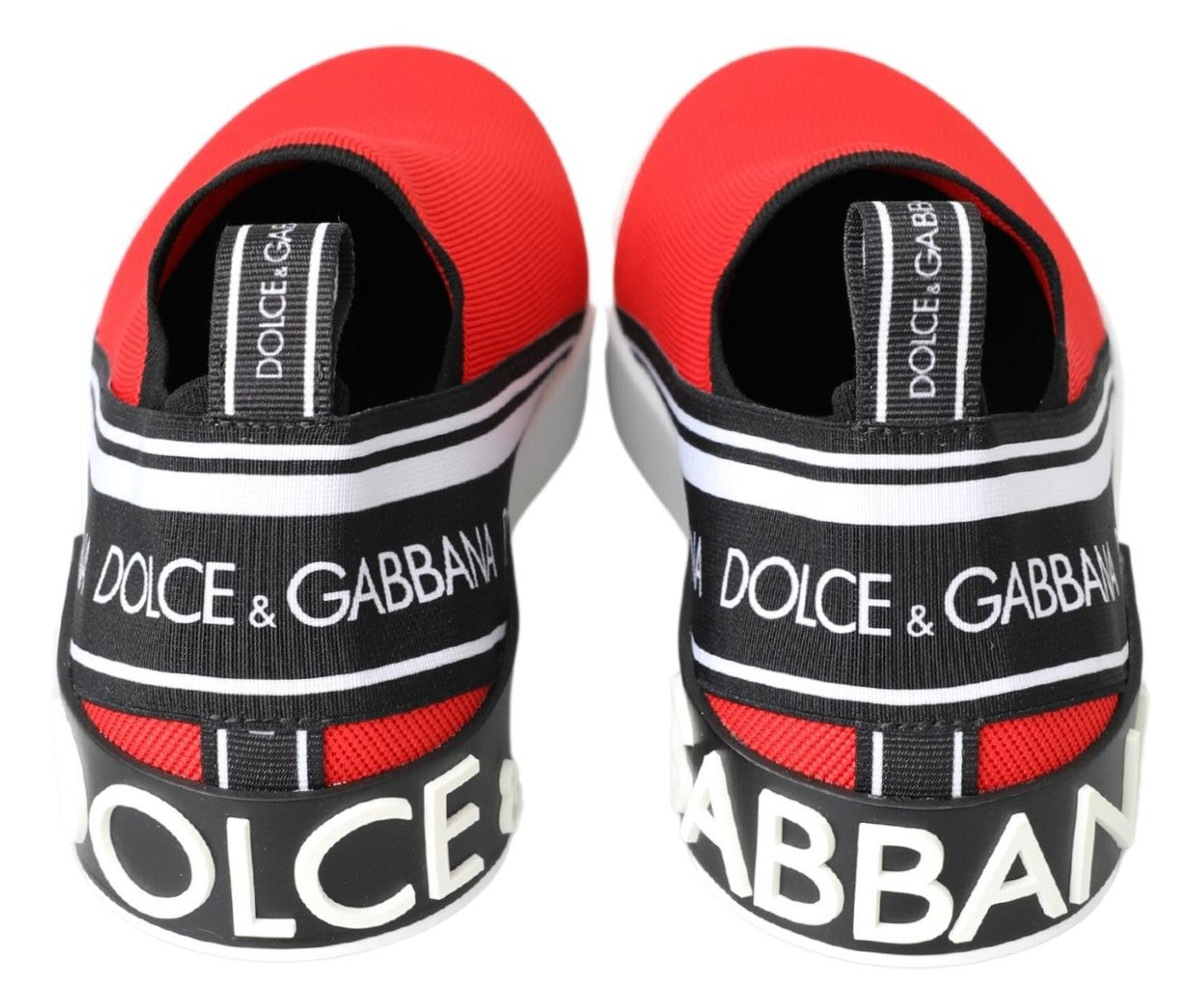 Baskets plates et mocassins rouges et blancs Dolce & Gabbana
