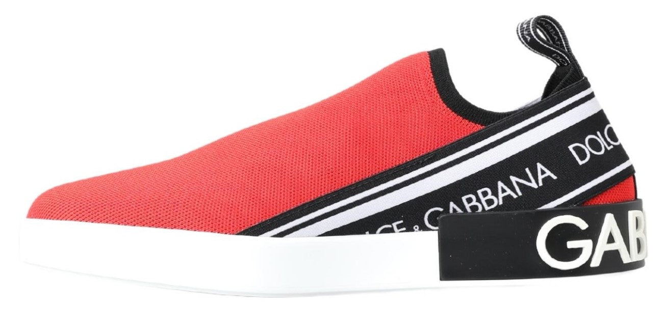 Baskets plates et mocassins rouges et blancs Dolce & Gabbana