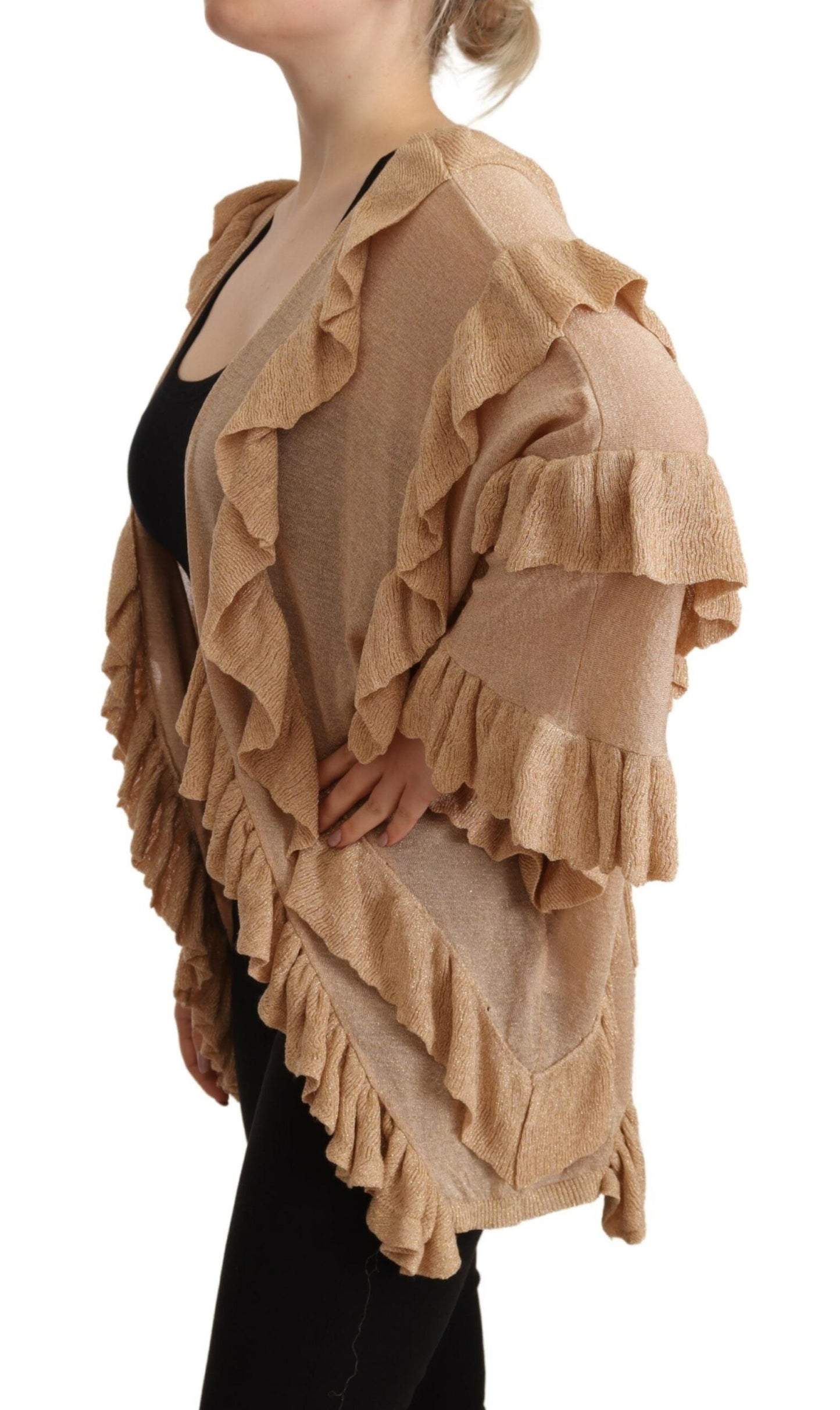Aniye By Beige Ruffle Lange Mouwen Open Vorm Cardigan Trui