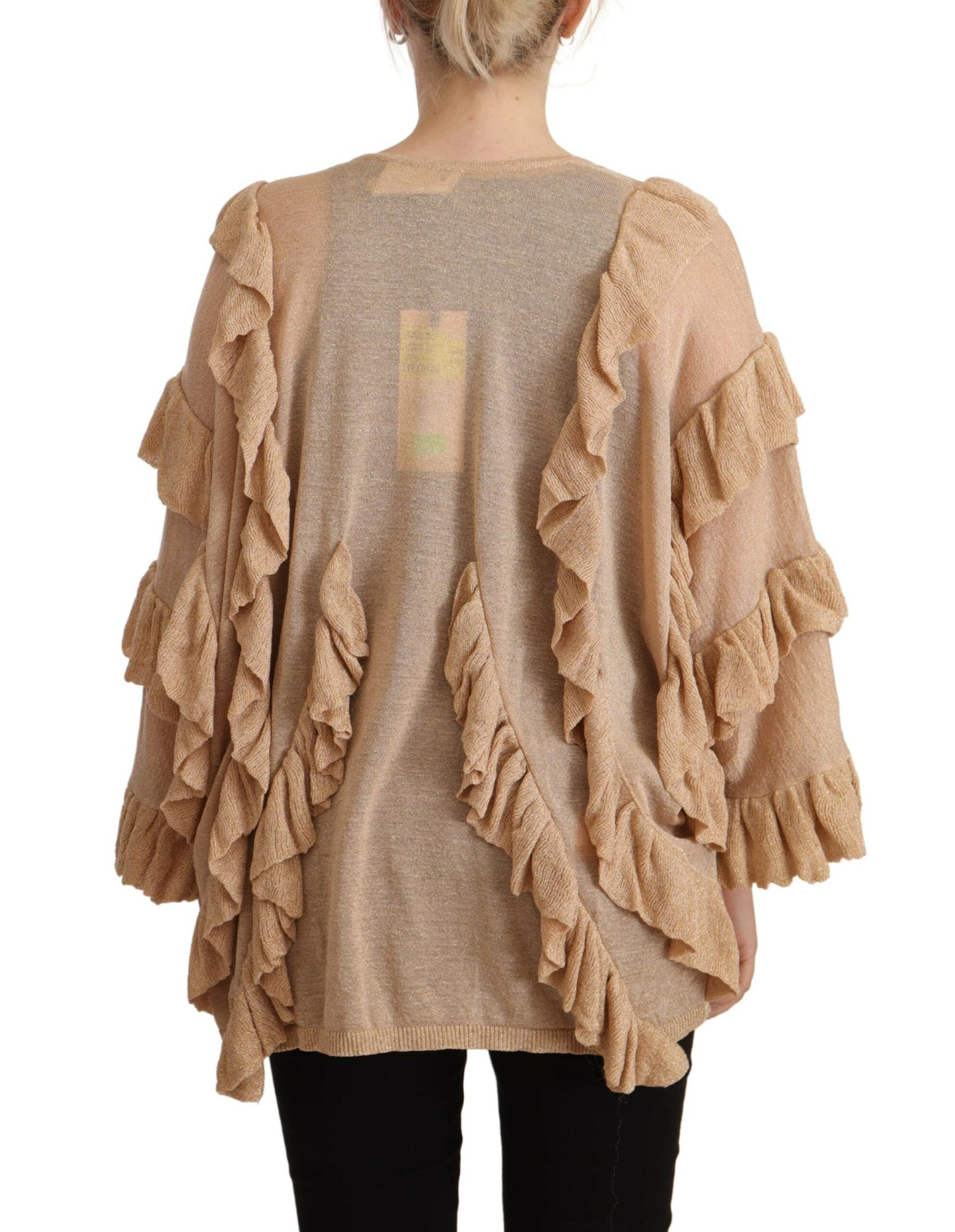 Aniye By Beige Ruffle Lange Mouwen Open Vorm Cardigan Trui
