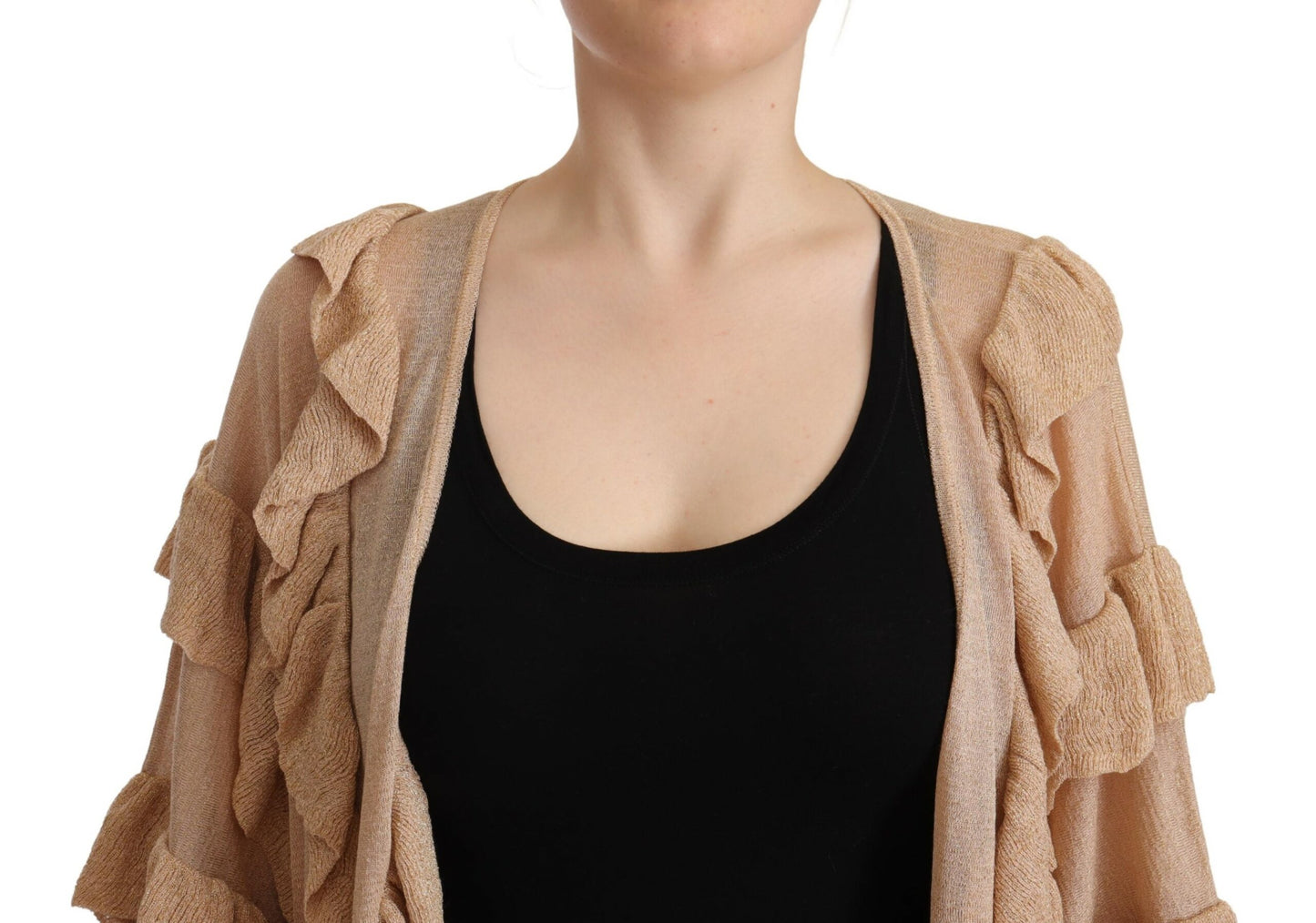 Aniye By Beige Ruffle Lange Mouwen Open Vorm Cardigan Trui